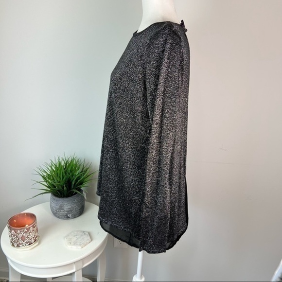 Long Tall Sally Metallic and Georgette Sweater size XS - Picture 4 of 10